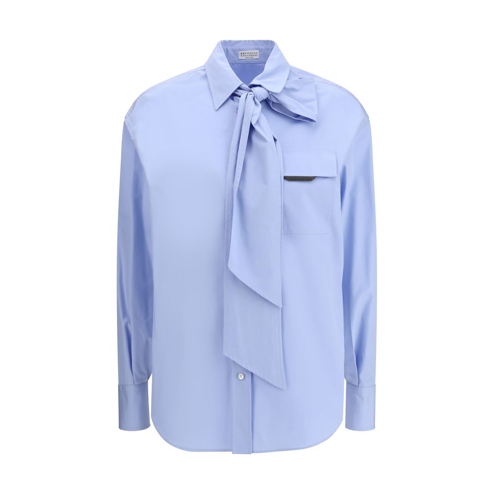 Blue Cotton Dress Shirt - ventzia