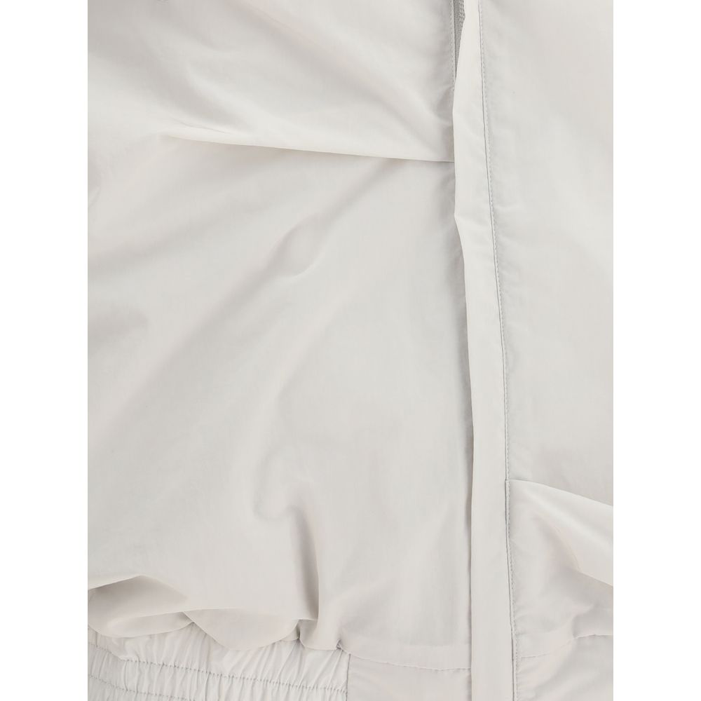 Gray Polyamide Full-Length Jacket - ventzia