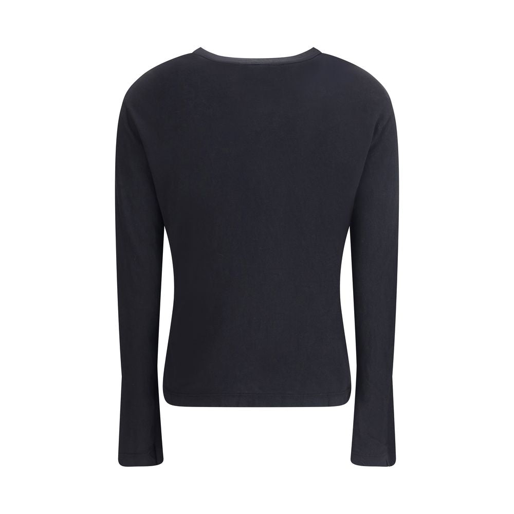 Black Cotton Sweatshirt - ventzia