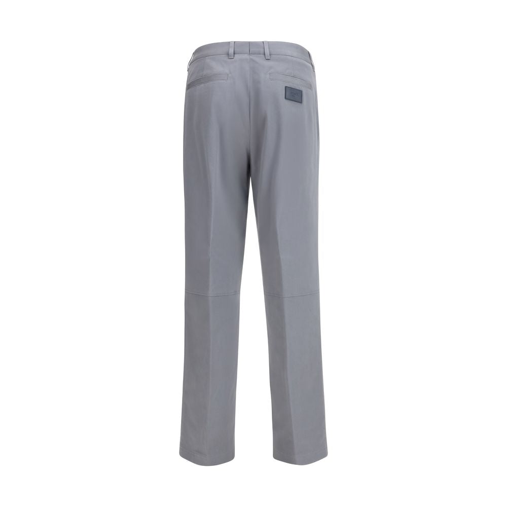 Gray Cotton Casual Pants - ventzia