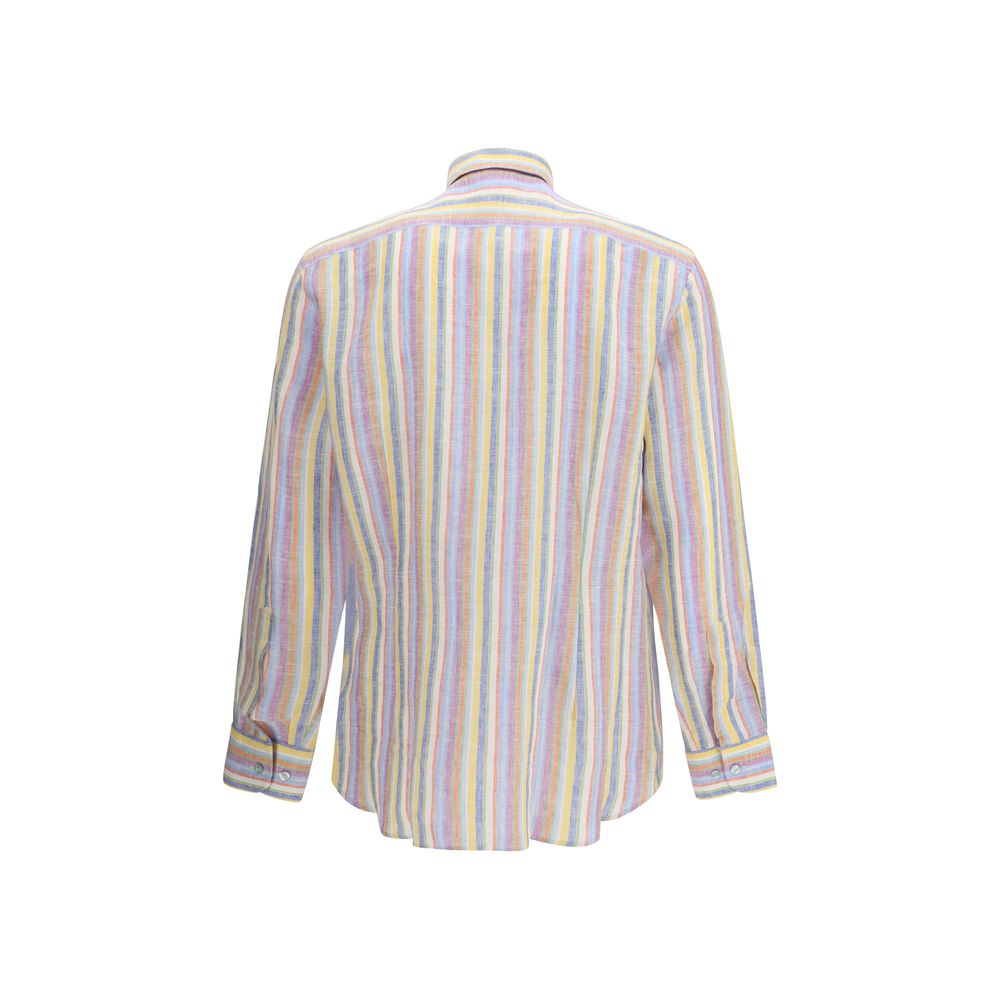 Multicolor Linen Pattern Shirt - ventzia