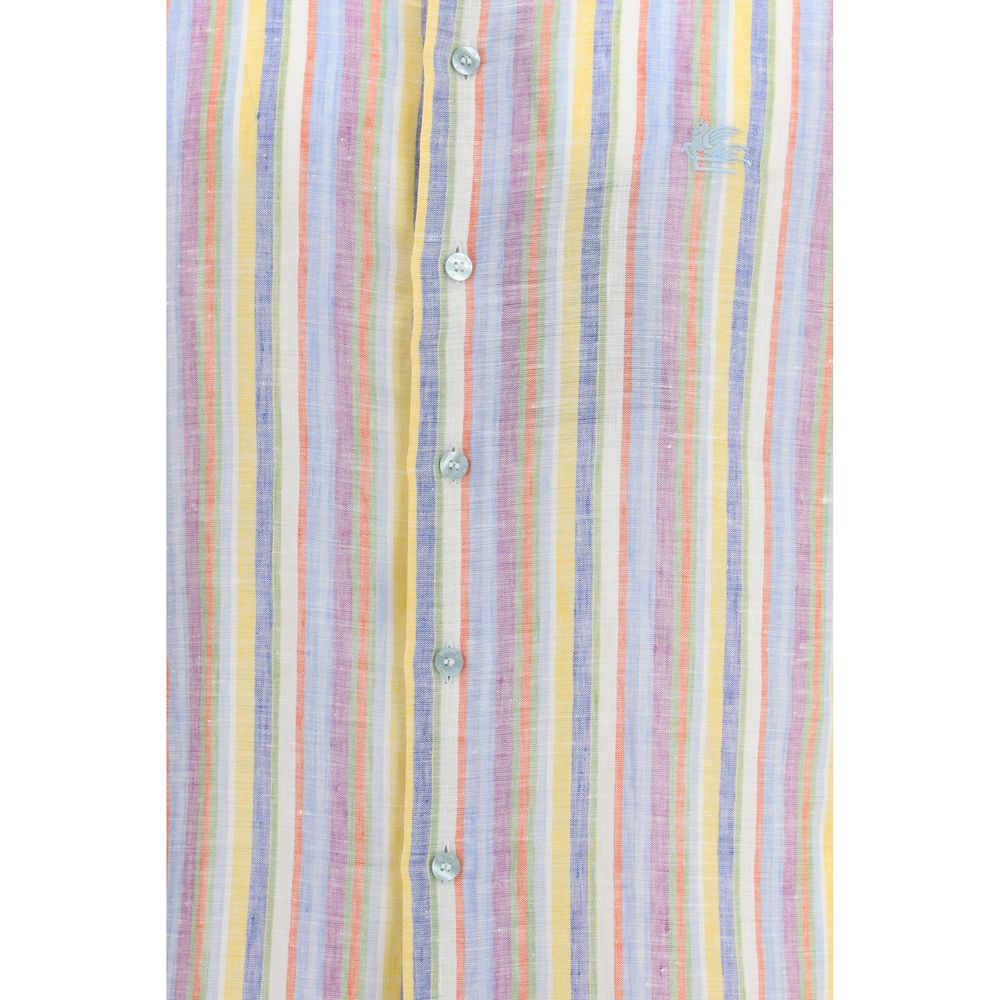 Multicolor Linen Pattern Shirt - ventzia