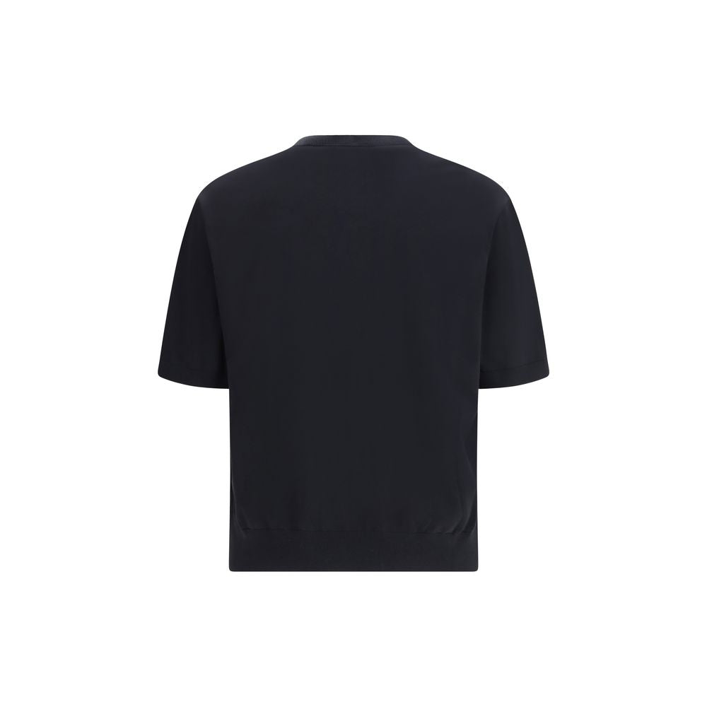 Black Cotton T-Shirt - ventzia