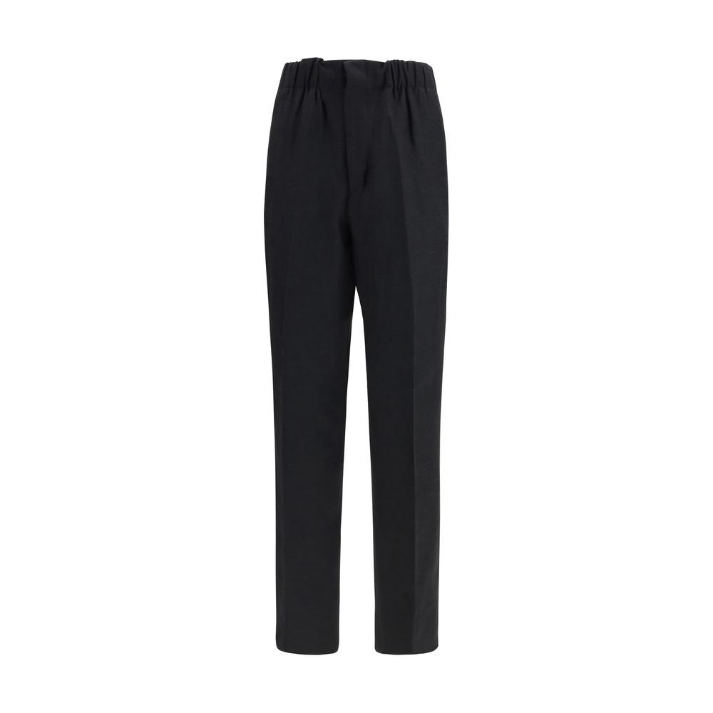 Black Viscose Casual Pants - ventzia