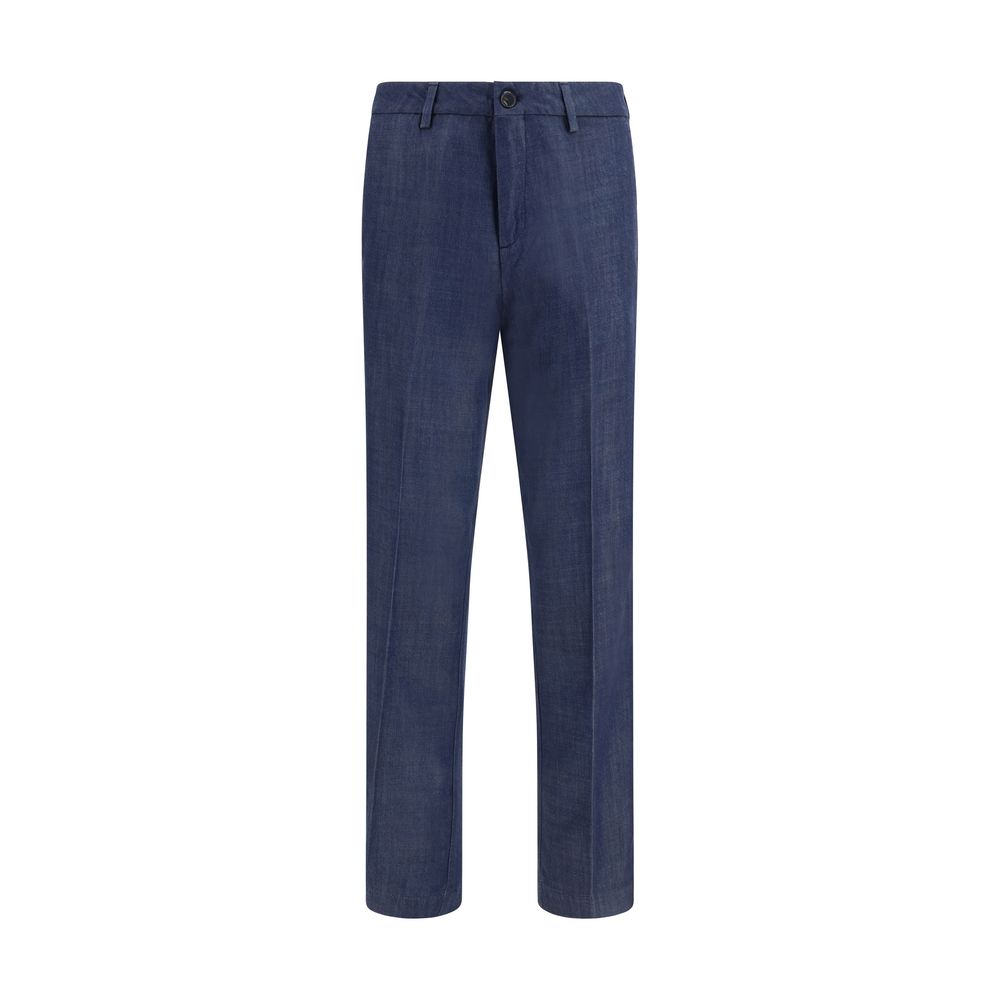 Blue Tencel Dress Pants - ventzia