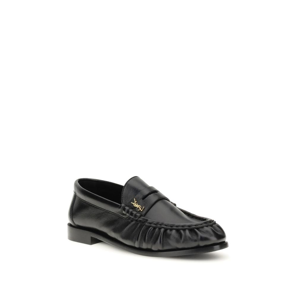 Black Lamb Ovis Aries Slip-On Loafers