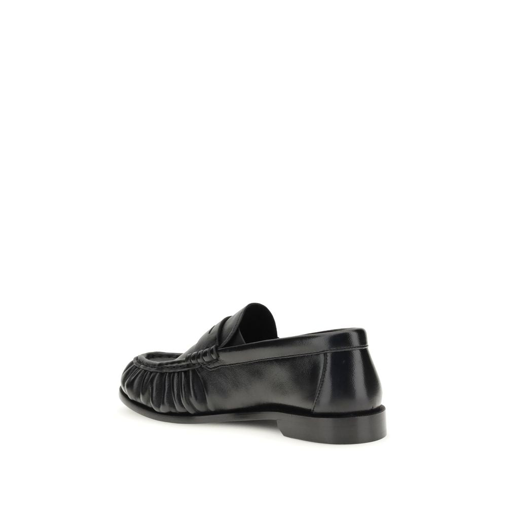 Black Lamb Ovis Aries Slip-On Loafers