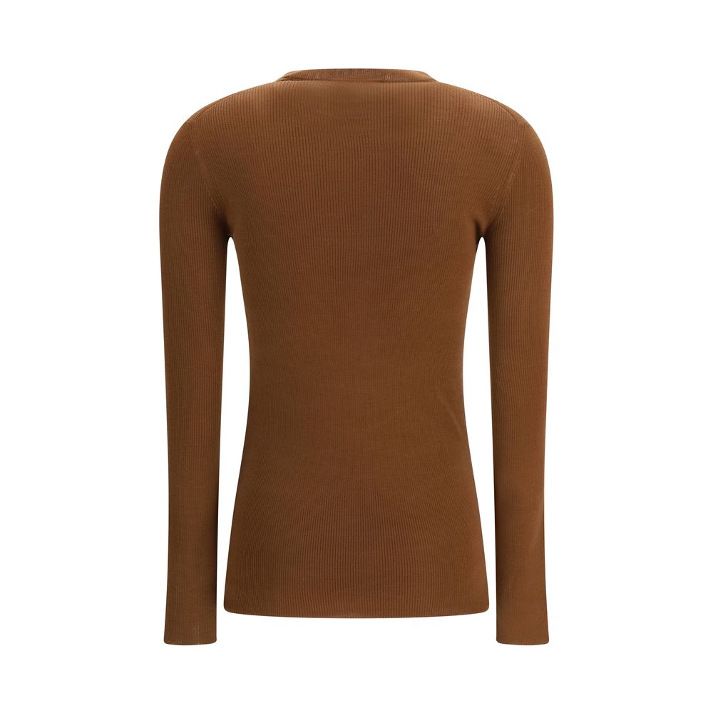 Brown Fleece Wool Cardigan - ventzia