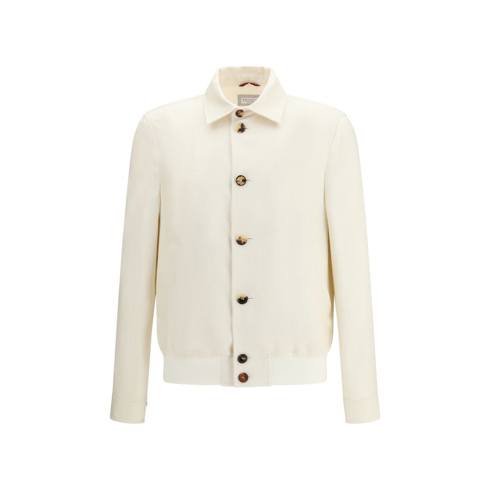 White Silk Shell Jacket