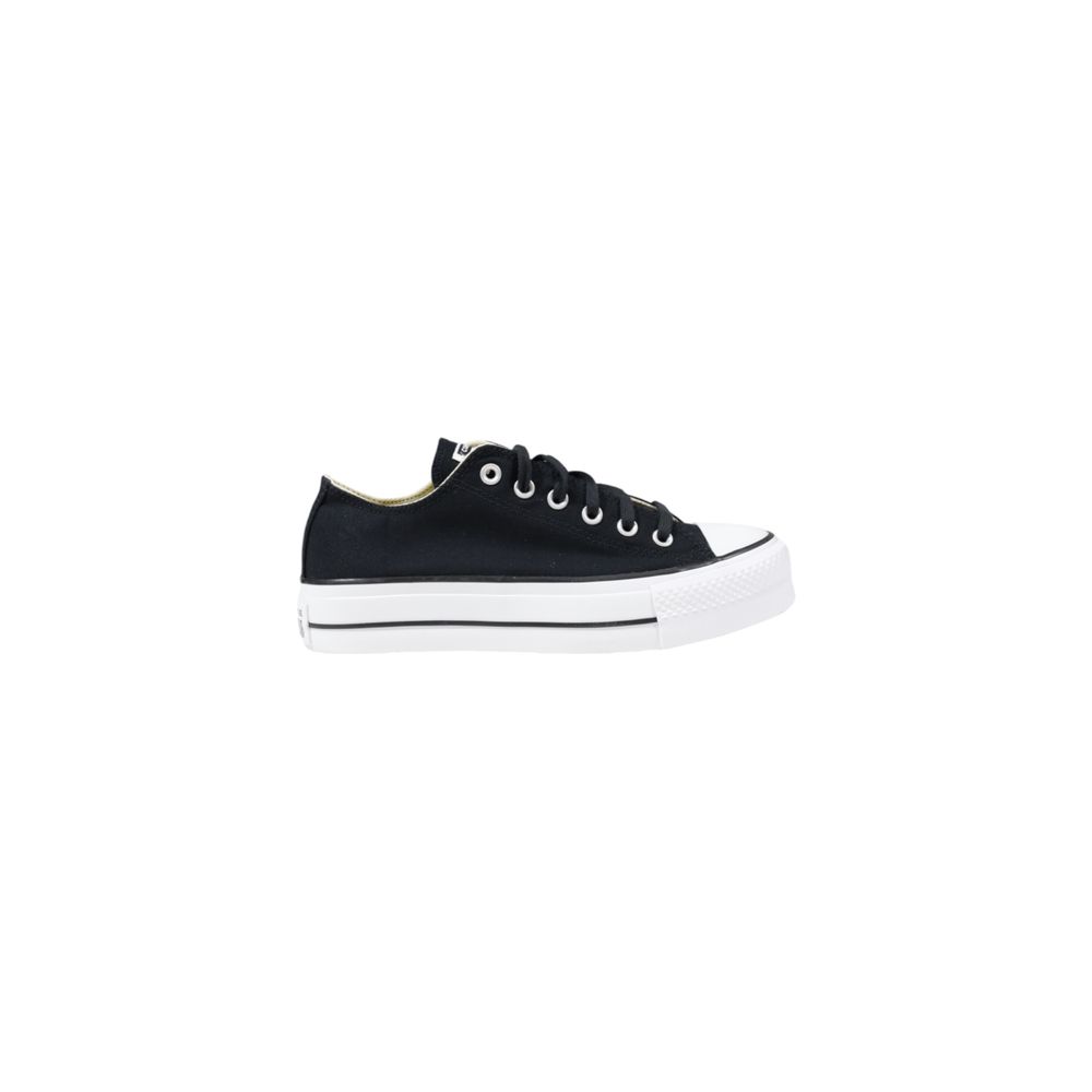 Black Fabric Platform Sneakers - ventzia