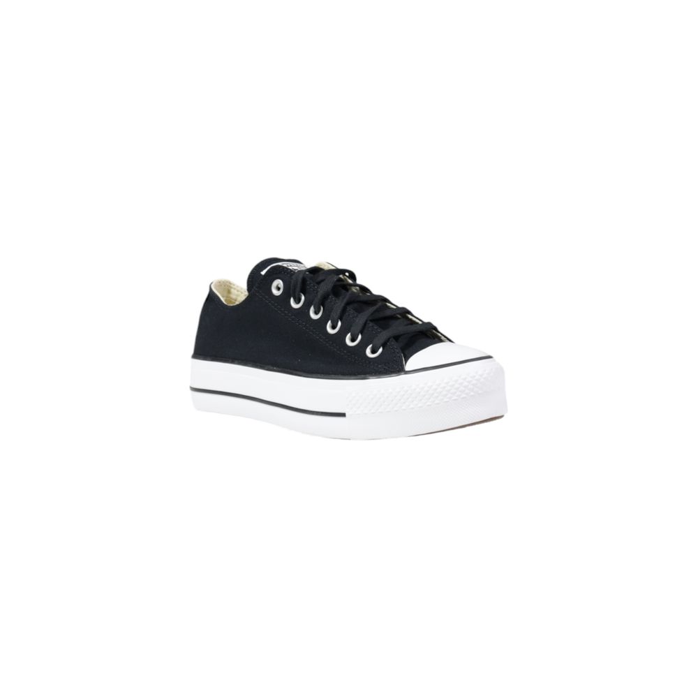 Black Fabric Platform Sneakers - ventzia