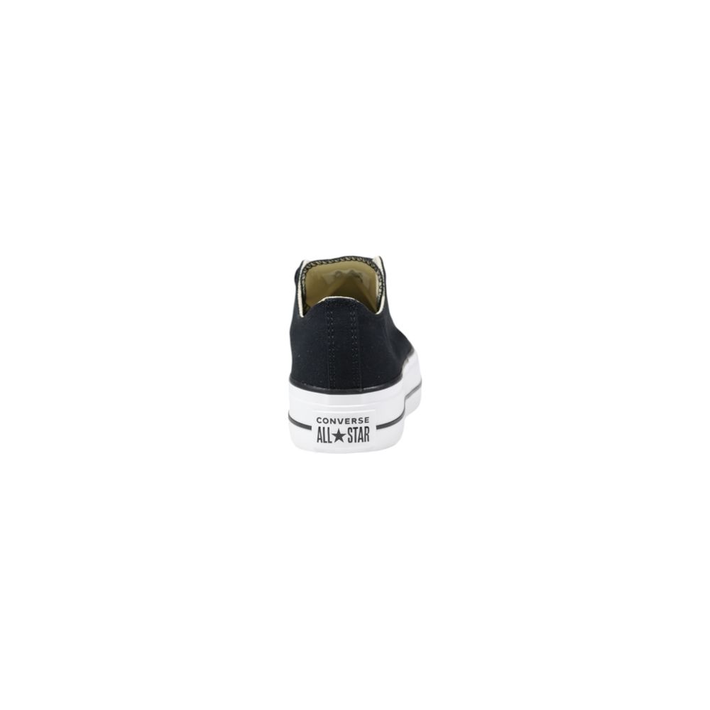 Black Fabric Platform Sneakers