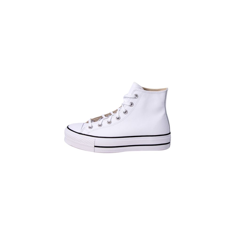 White Polyethylene Platform Sneakers - ventzia