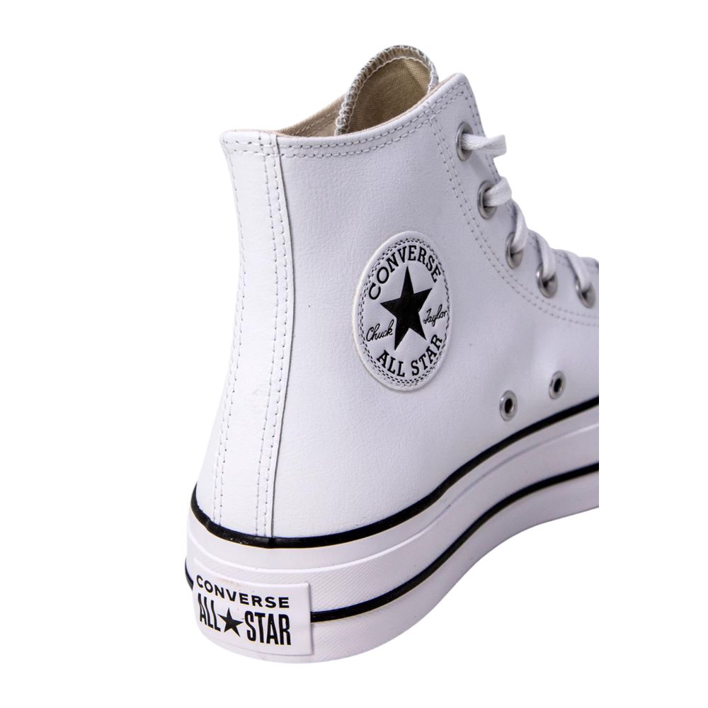 White Polyethylene Platform Sneakers - ventzia