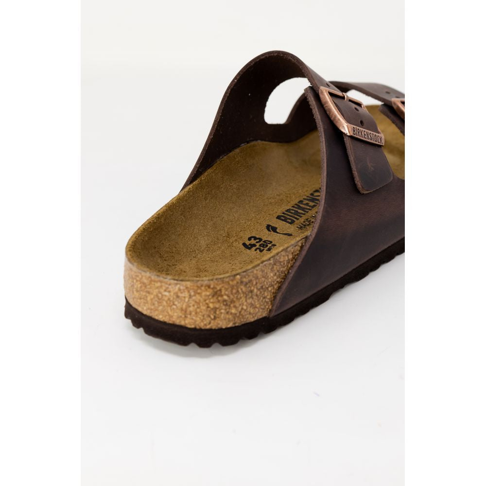 Brown Leather Slippers - ventzia