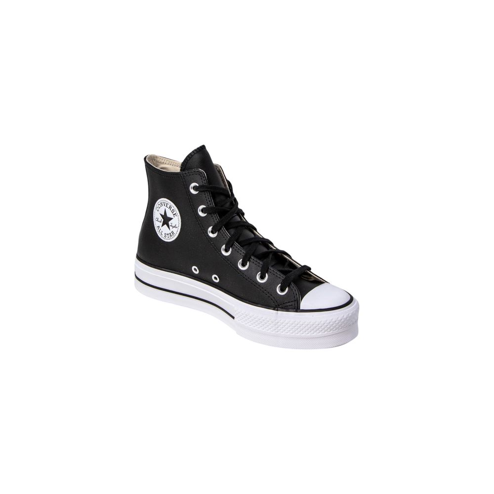 Black Polyethylene Platform Sneakers - ventzia