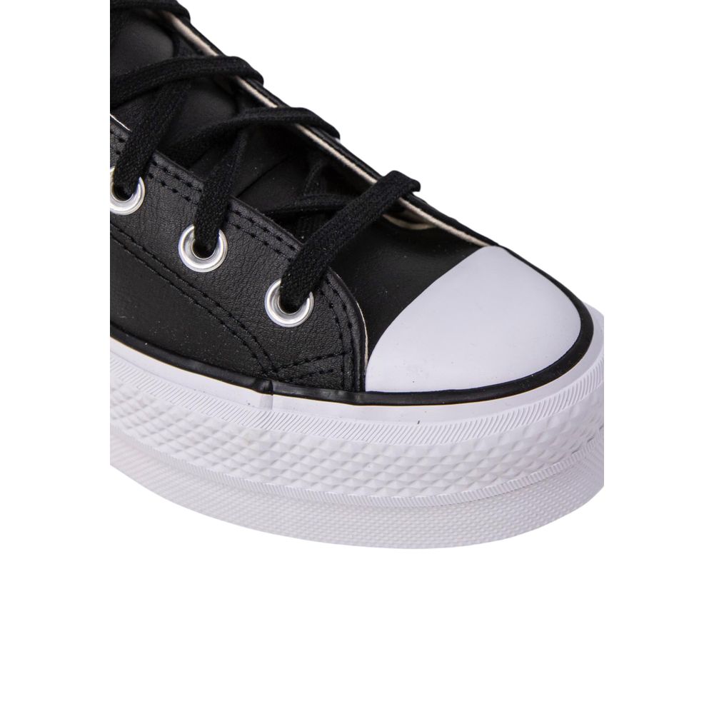 Black Polyethylene Platform Sneakers - ventzia