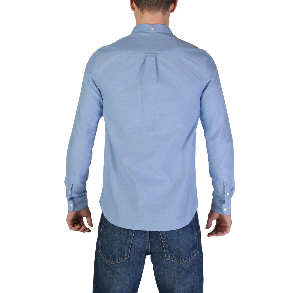 Blue Organic Cotton Dress Shirt - ventzia