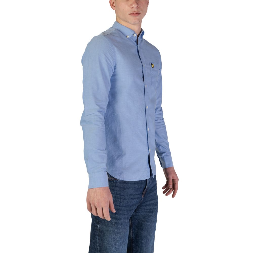 Blue Organic Cotton Dress Shirt - ventzia