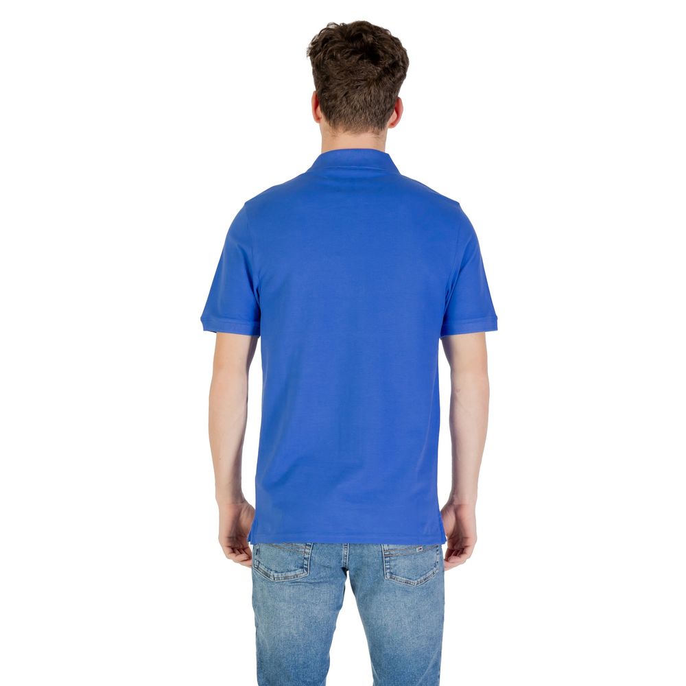 Blue Cotton Polo Shirt - ventzia