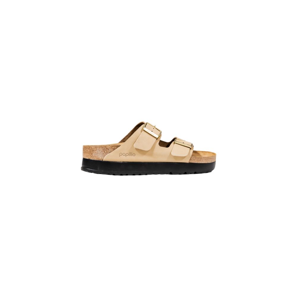 Beige Synthetic Platform Sandals - ventzia