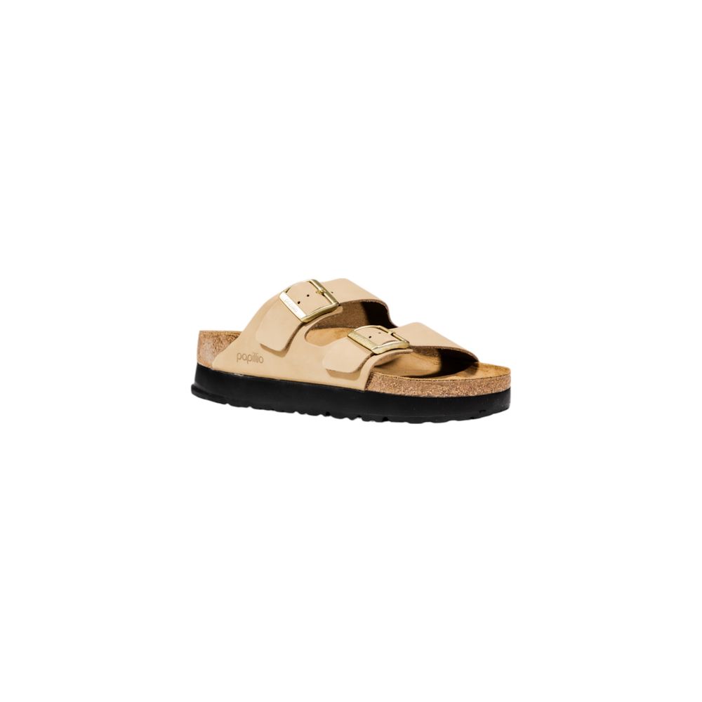 Beige Synthetic Platform Sandals - ventzia