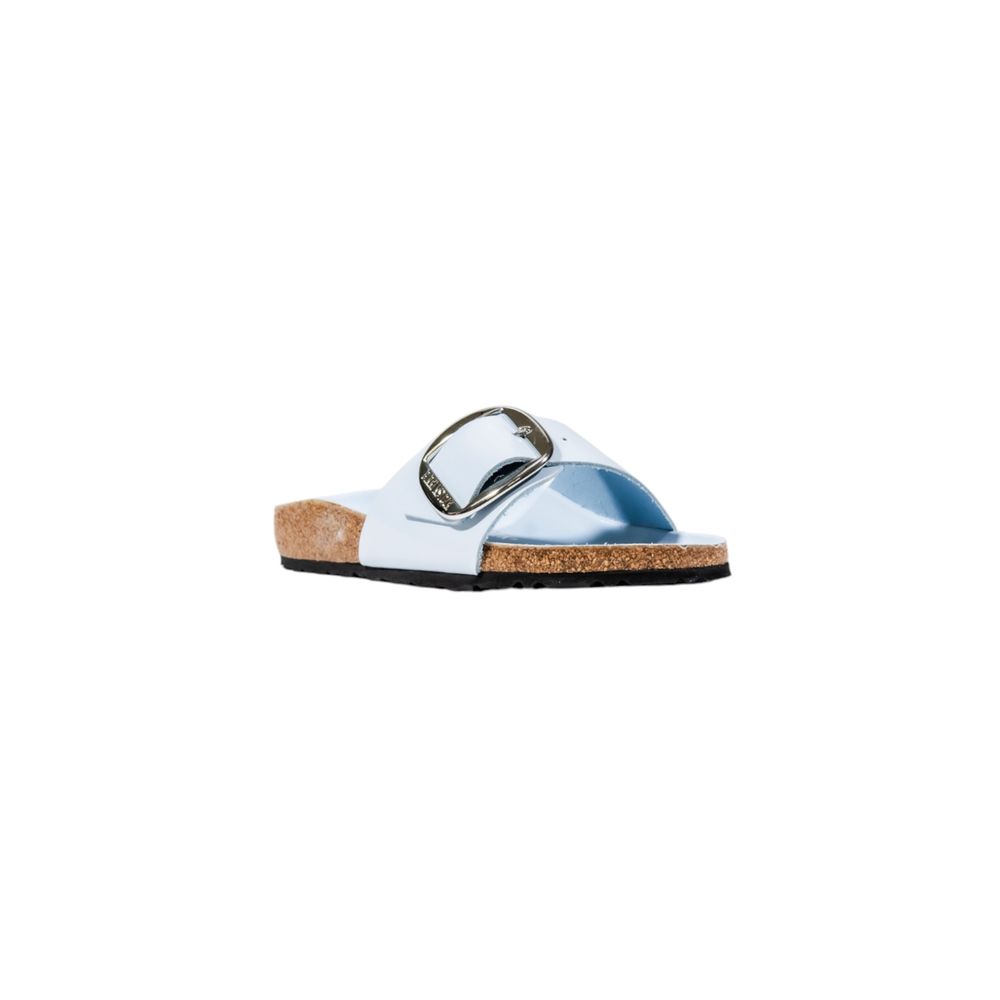 Blue Artificial Leather Flat Sandals - ventzia