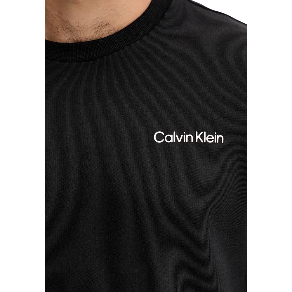 Black Cotton Sweatshirt - ventzia