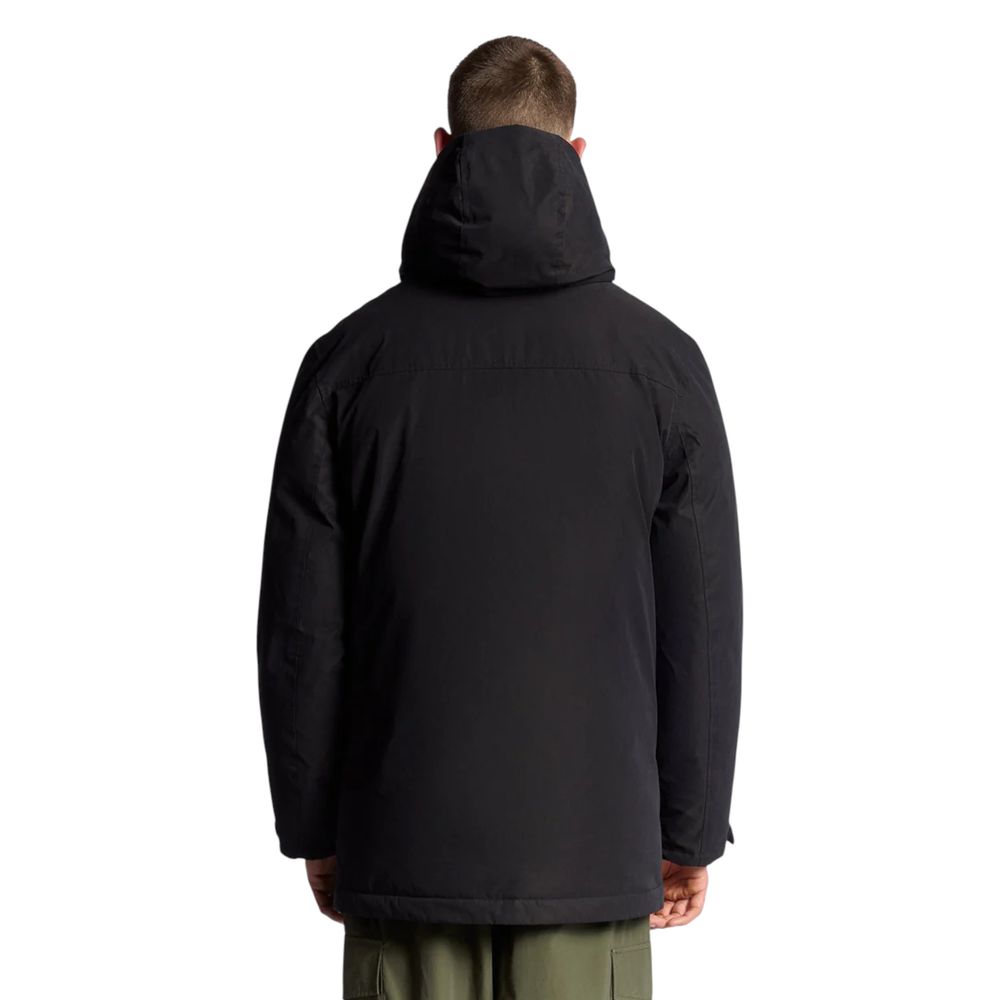 Black Polyester Parka - ventzia