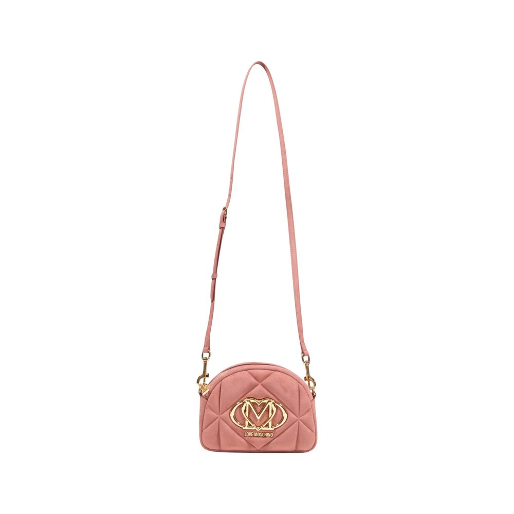 Pink Suede Leather Handbag - ventzia