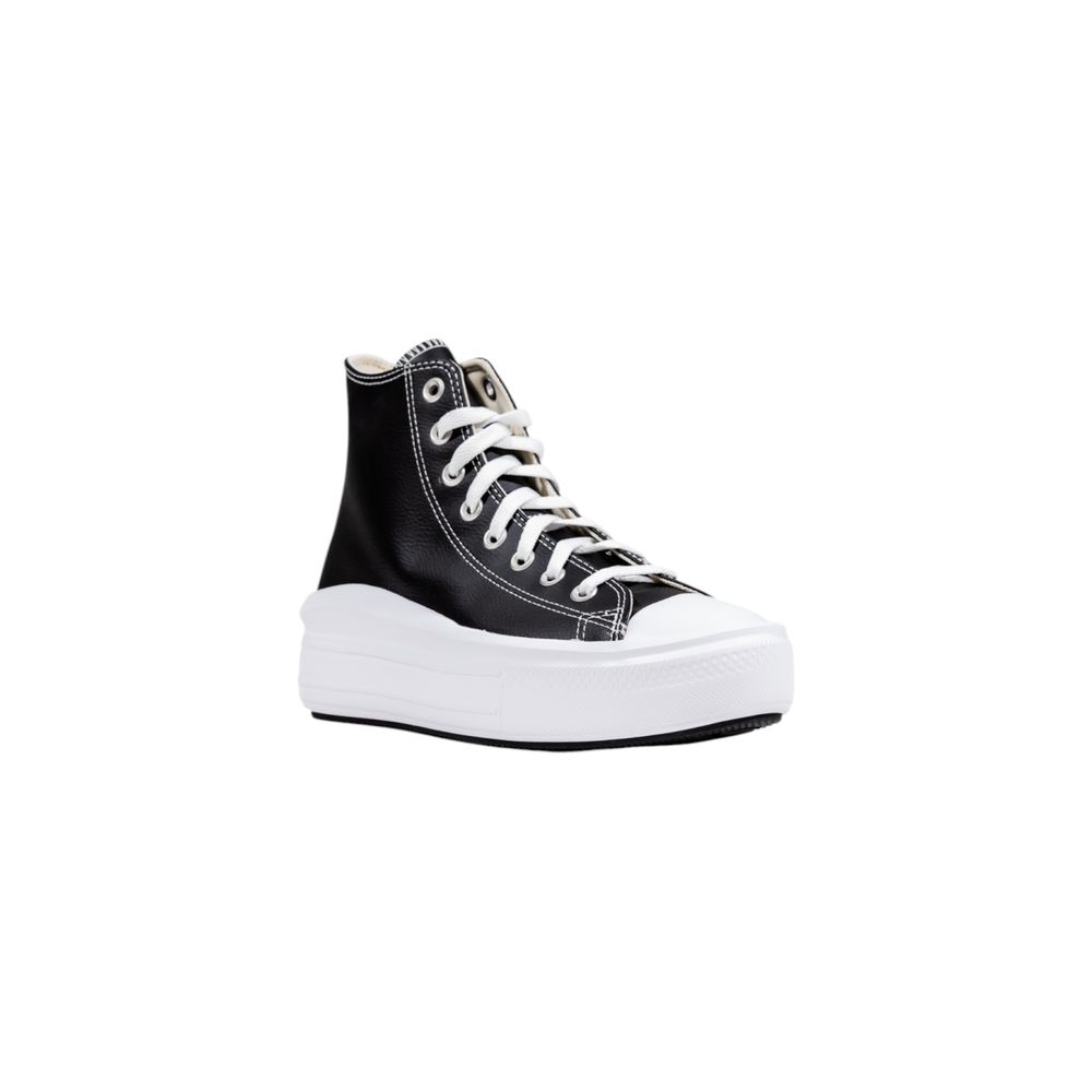 Black Synthetic Platform Sneakers - ventzia