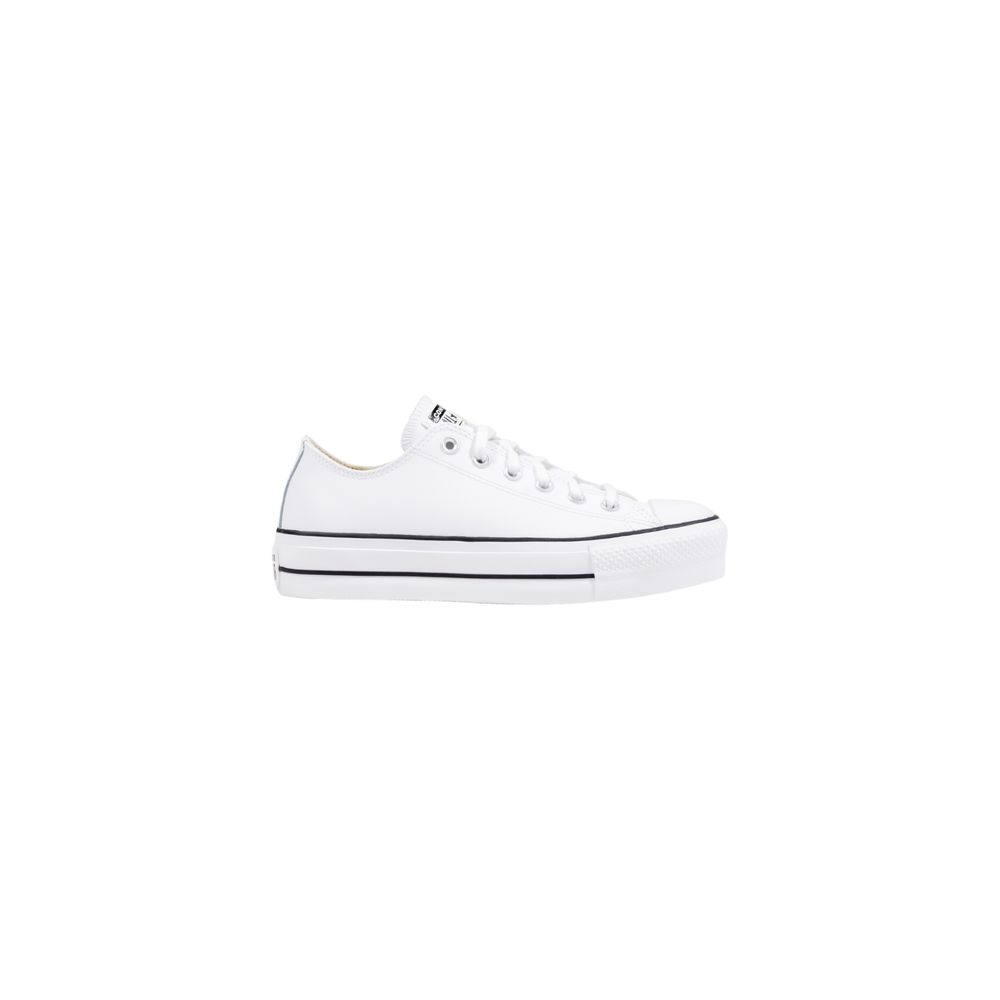 White Leather Platform Sneakers - ventzia