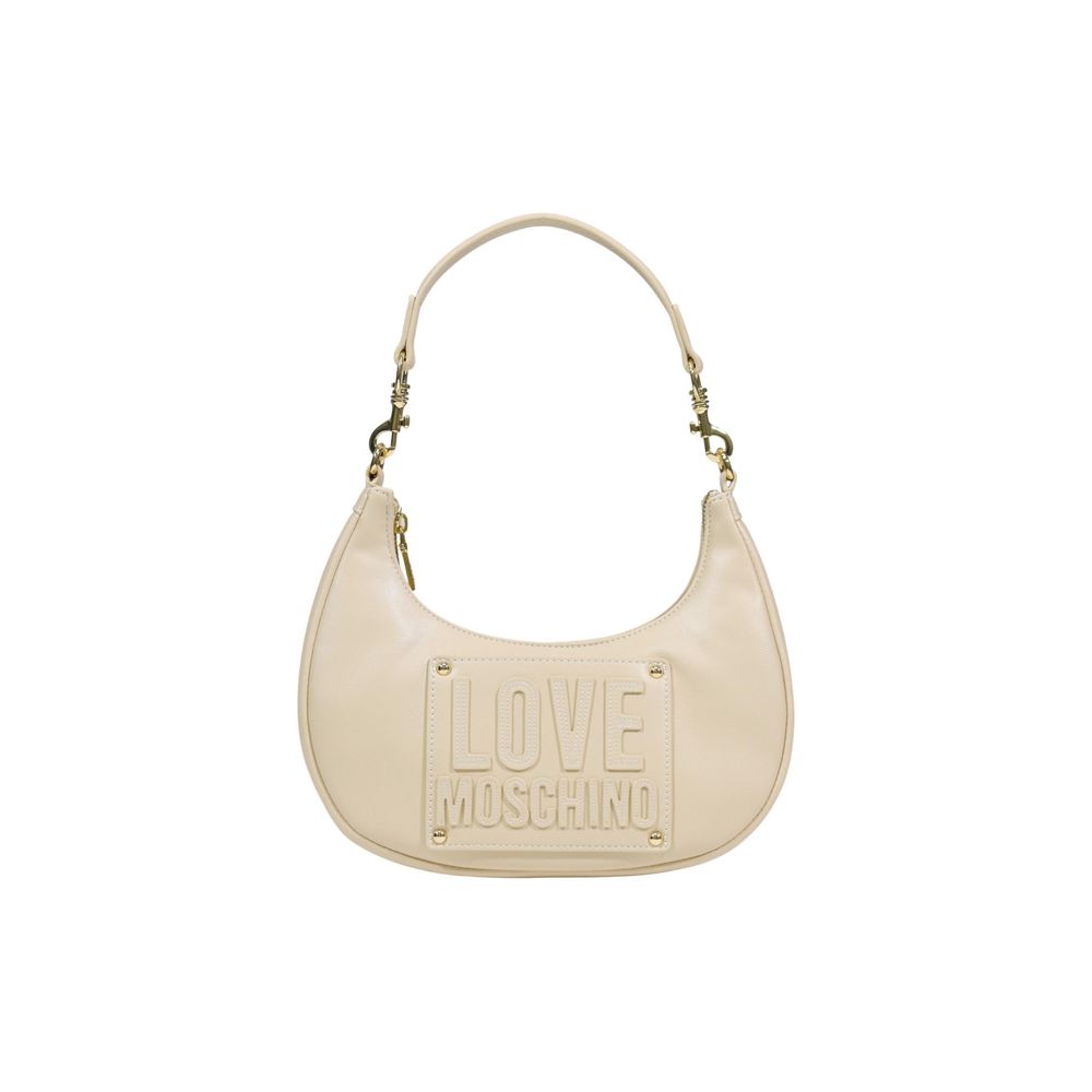 Cream Polyethylene Handbag - ventzia
