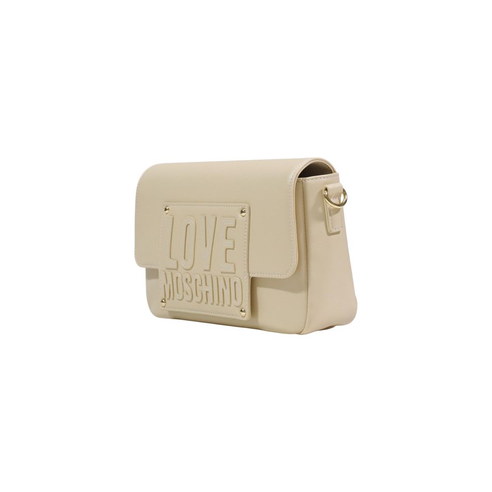 Cream Polyethylene Handbag - ventzia