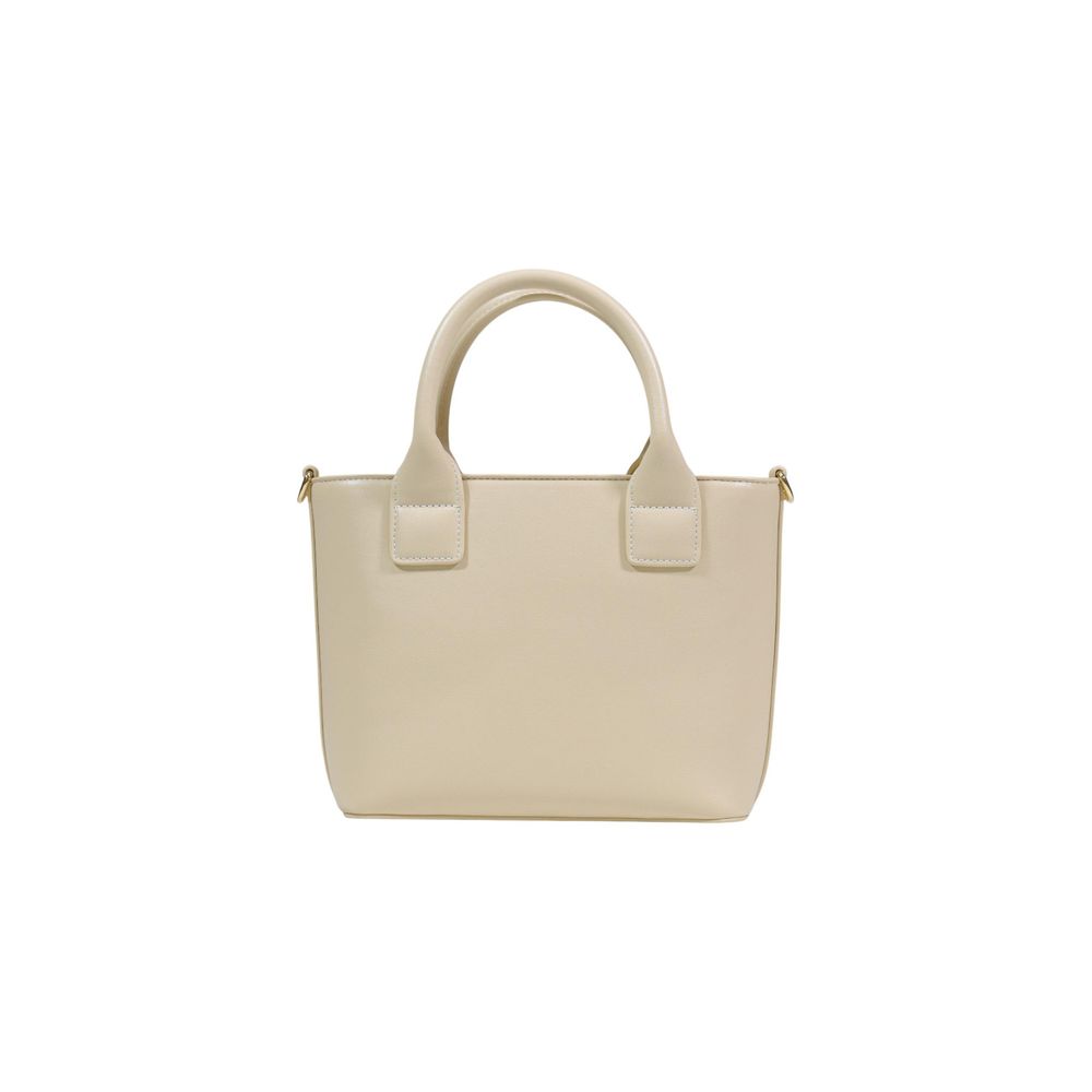 Cream Polyethylene Handbag - ventzia