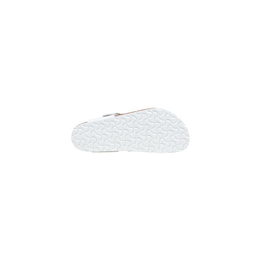 White Leather Flat Sandals - ventzia