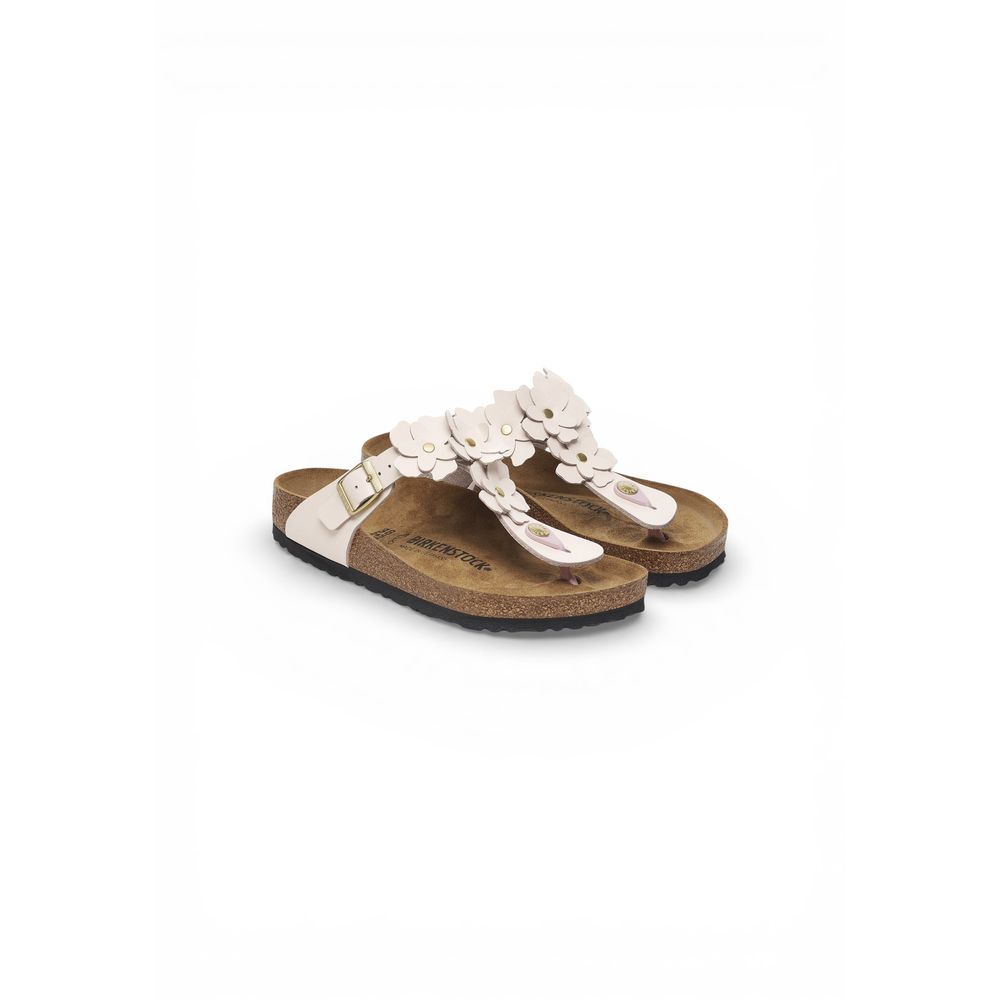 Pink Leather Flat Sandals - ventzia