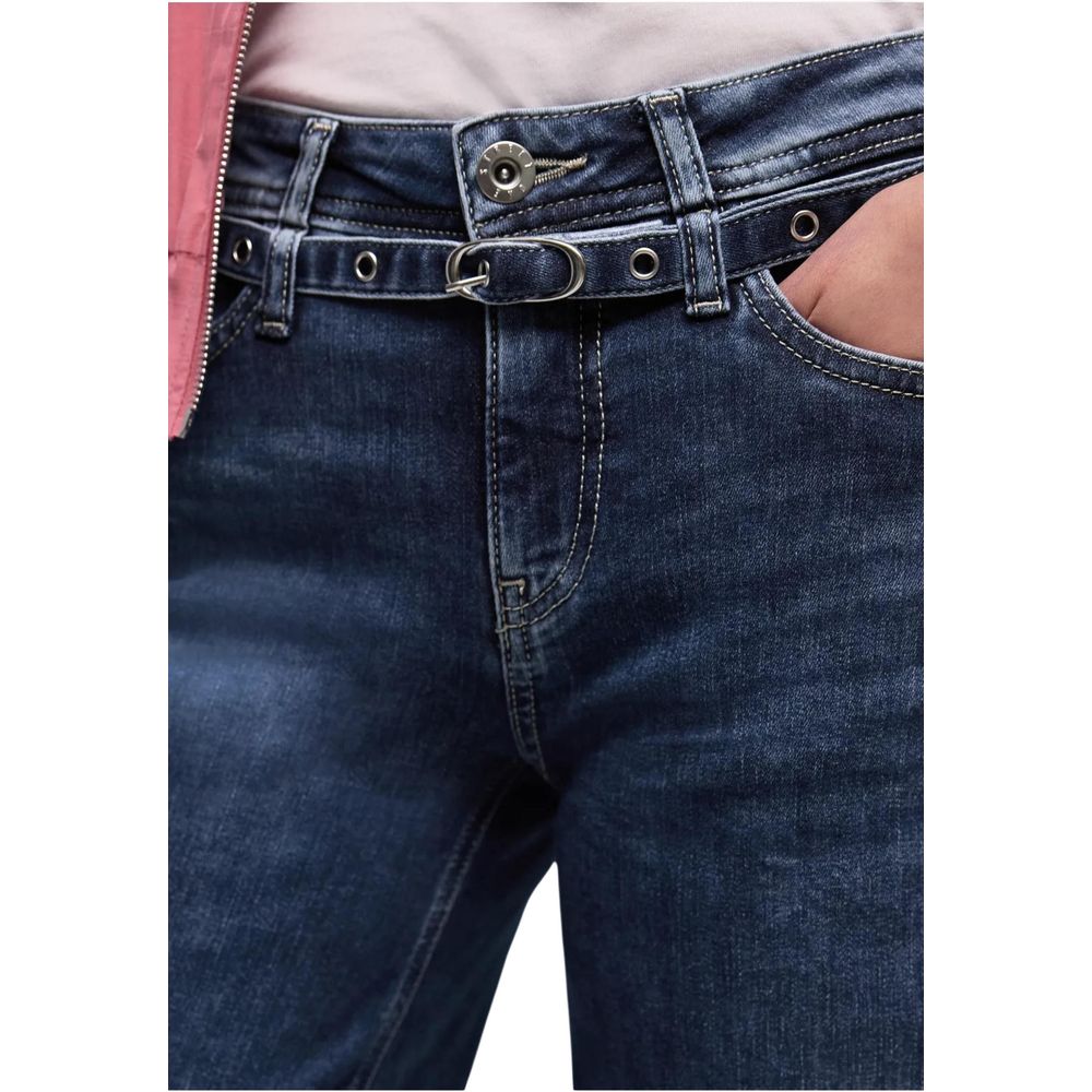 Blue Cotton Relaxed Fit Jeans - ventzia