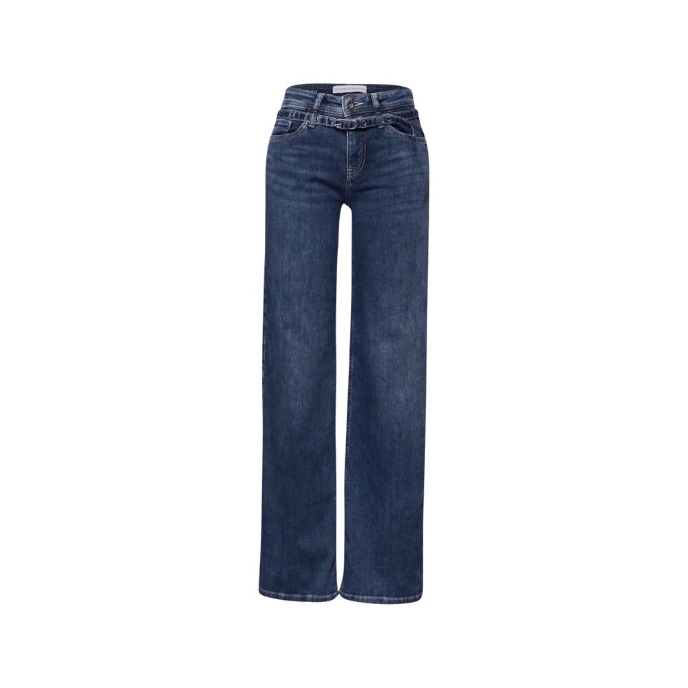 Blue Cotton Relaxed Fit Jeans - ventzia