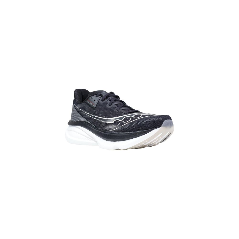 Black And White Textile Athletic Sneakers - ventzia