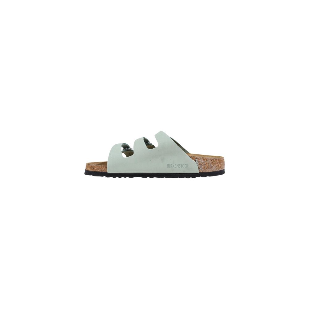 Green Leather Flat Sandals - ventzia