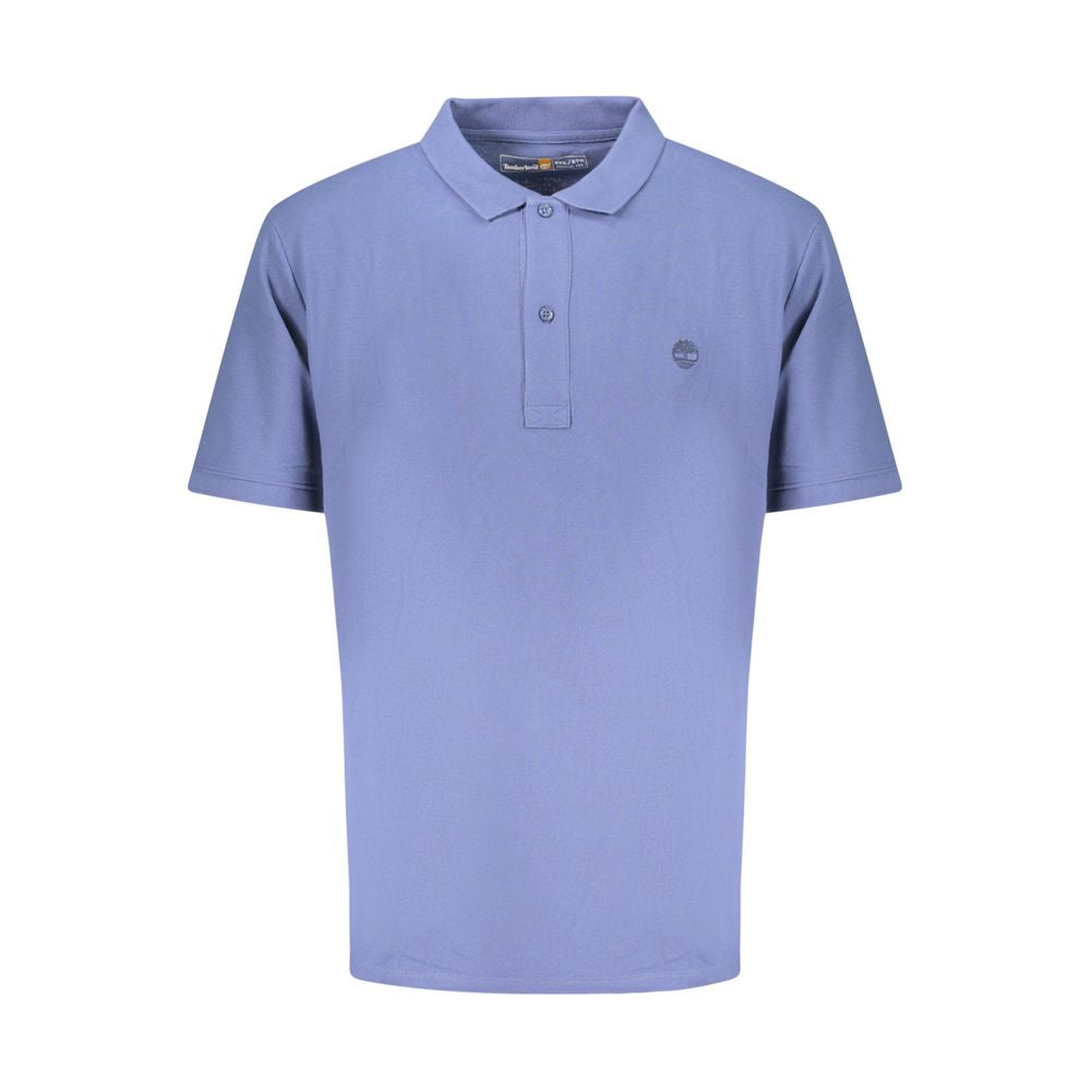 Blue Cotton Men Polo - ventzia