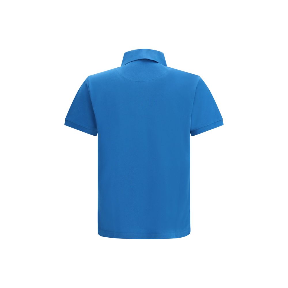 Blue Cotton Polo Shirt - ventzia