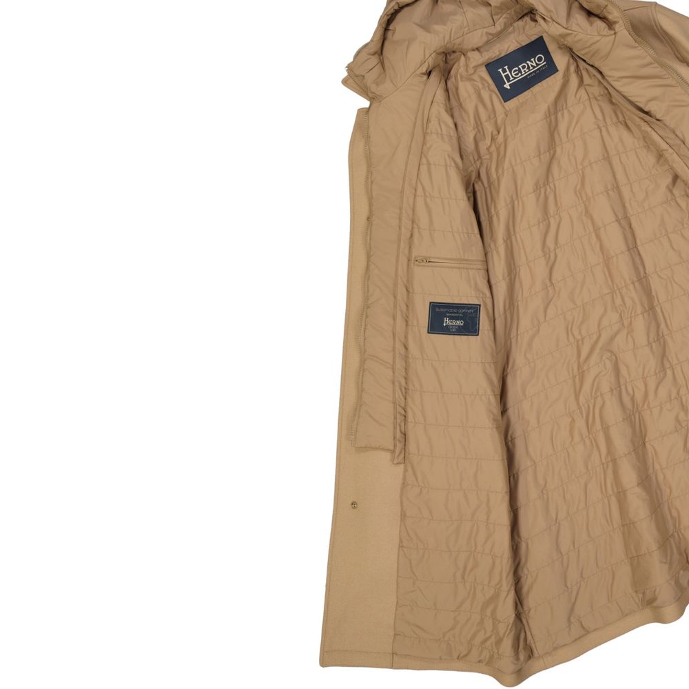 Brown Polyamide Coat - ventzia