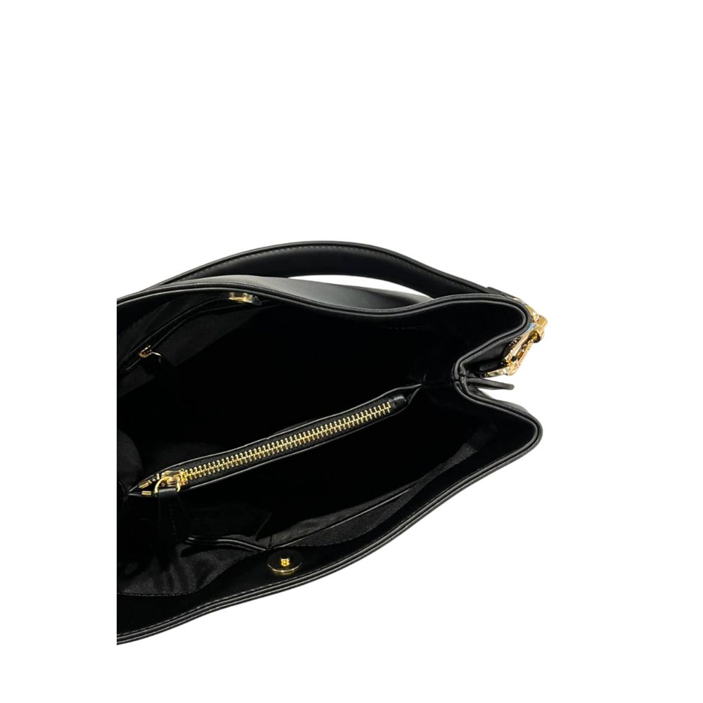 Black PU Women Shoulder Bag - ventzia