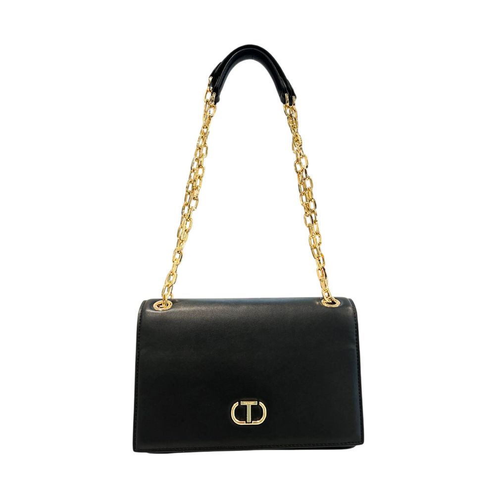 Black PU Women Crossbody Bag - ventzia