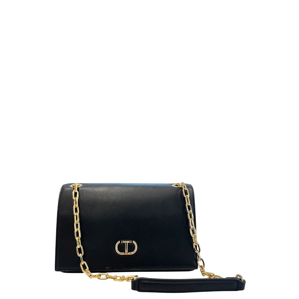Black PU Women Crossbody Bag - ventzia