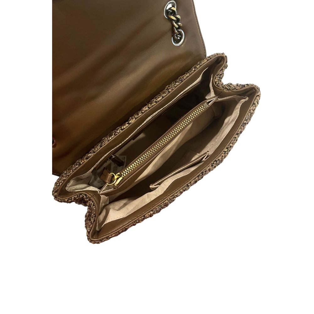 Brown Polypropylene Women Crossbody Bag - ventzia