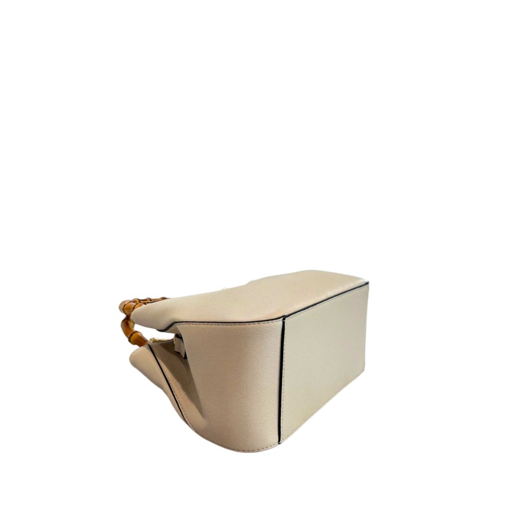 Beige PU Women Handbag - ventzia