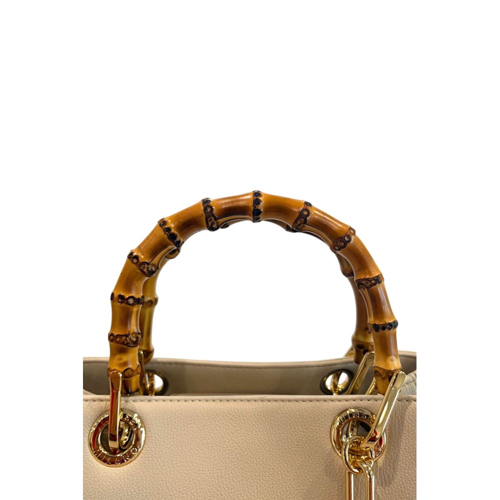 Beige PU Women Handbag - ventzia